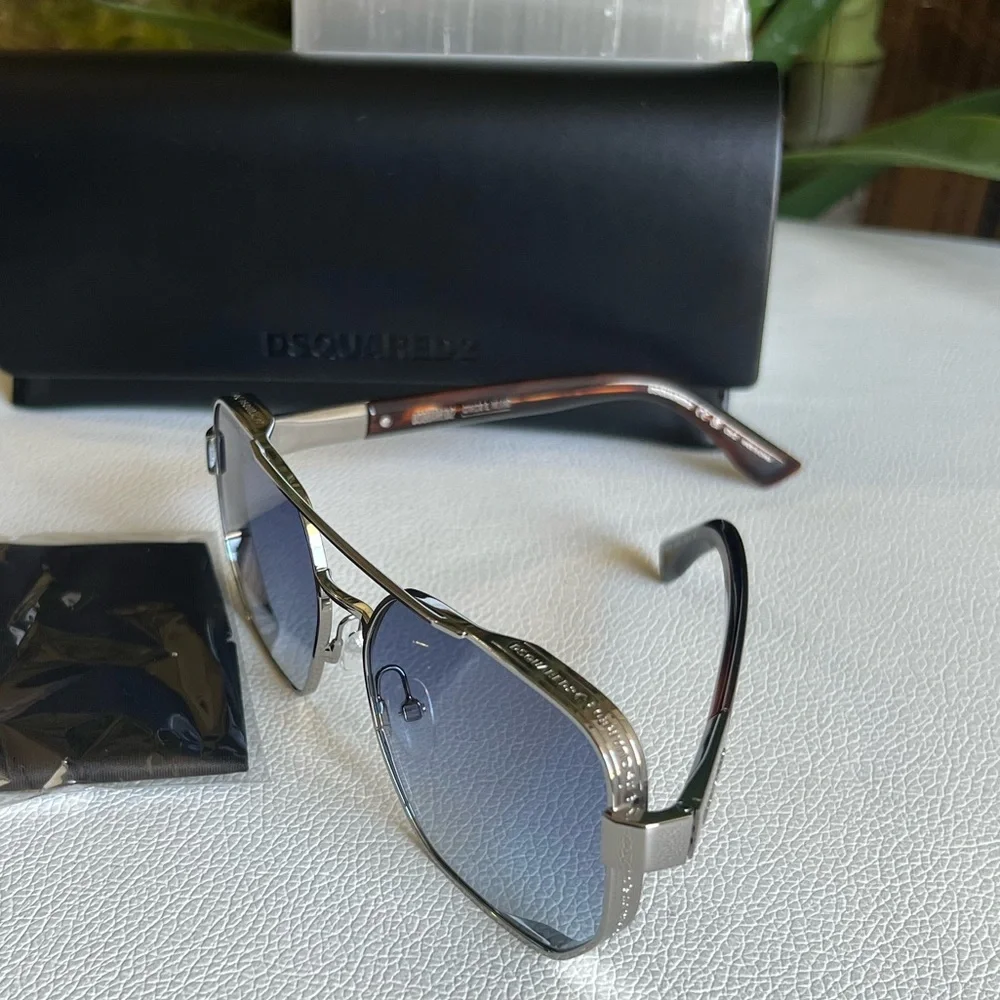 DSQUARED2 Men’s Grey Square Sunglasses 58-17-140 NEW!!!